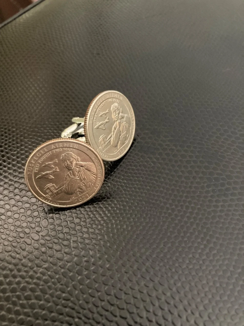 2021 Tuskegee Airmen Quarter Cufflinks – Alabama “They Fought Two Wars”